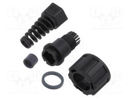 RJ45 housing; with strain relief,ODVA; 4.5÷6.5mm; IP67; straight