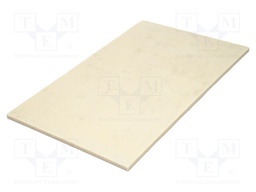 Sheet; Dim: 610x1000mm; D: 20mm; natural; Production process: cast