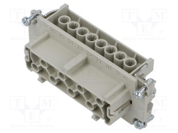 Connector: rectangular; female; EPIC H-BVE; PIN: 8; 8+PE; 16A; 630V