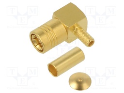 Plug; SMB; female; angled 90°; 50Ω; KX22A,RG179,RG187,RG188,RG316