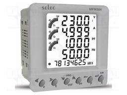 Meter: network parameters; on panel; digital,mounting; LCD