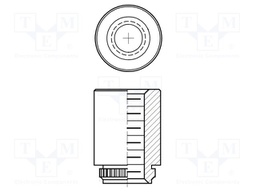 Spacer sleeve; 9.53mm; Int.thread: UNC4-40; cylindrical; push-in