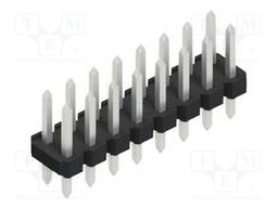 Connector: pin strips; pin header; male; PIN: 16; 2.54mm; THT; 2x8
