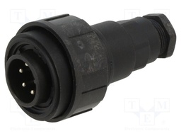 Connector: circular; plug; male; PIN: 6; 5A; 277V; IP68,IP69K; 6÷8mm