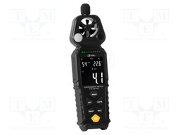 Thermoanemometer; LCD 2,75"; Vel.measur.resol: 0.1m/s; -20÷60°C