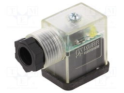 Connector: valve connector; plug; form B; 10mm; female; PIN: 3; 110V