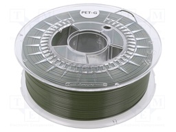 Filament: PET-G; 1.75mm; olive; 220÷250°C; 1kg