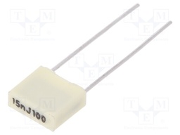 Capacitor: polyester; 15nF; 63VAC; 100VDC; Pitch: 5mm; ±5%