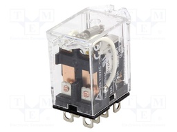 Relay: electromagnetic; DPDT; Ucoil: 24VDC; 10A/110VAC; 10A/24VDC