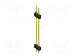 Connector: pin strips; pin header; male; PIN: 2; 2.54mm; THT; 2x1
