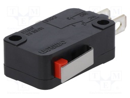 Microswitch SNAP ACTION; with lever; SPDT; 5A/250VAC; ON-(ON)