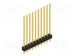 Connector: pin strips; pin header; male; PIN: 10; 2.54mm; THT; 1x10