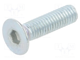 Screw; M3x12; 0.5; Head: countersunk; hex key; HEX 2mm; steel; zinc