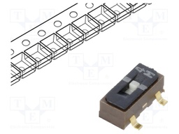 Slide Switch, SPDT, Surface Mount, CJS Series, 100 mA