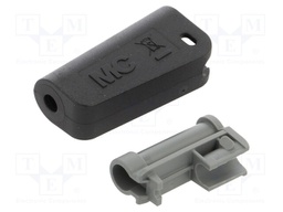 Plug case; black; Overall len: 36.3mm; Socket size: 4mm