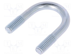U-bolt; B; steel; zinc; Thread len: 14mm; Int.width: 18mm; H: 37mm