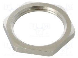 Nut; M25; brass; 30mm; Thread: metric; Pitch: 1.5; Plating: nickel