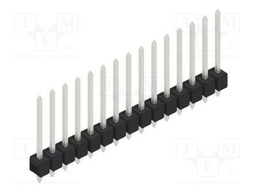 Connector: pin strips; pin header; male; PIN: 15; 2.54mm; THT; 1x15