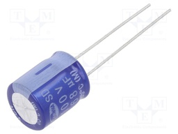 Capacitor: electrolytic; THT; 68uF; 100VDC; Ø10x12.5mm; ±20%; 2000h