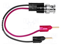 Test lead; 70VDC; 2x 2mm pin plug- BNC male plug; Len: 0.13m