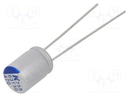Polymer Aluminium Electrolytic Capacitor, 470 µF, 6.3 V, Radial Leaded, A758 Series, 0.015 ohm