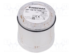 Signaller: lighting; LED; red; 24VDC; 24VAC; IP65; Ø70x65.5mm