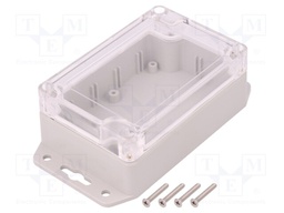 Enclosure: multipurpose; X: 70mm; Y: 105mm; Z: 40mm; ABS; grey; gasket