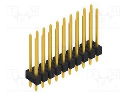 Connector: pin strips; pin header; male; PIN: 20; 2.54mm; THT; 2x10