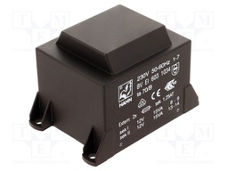 Transformer: encapsulated; 30VA; 230VAC; 12V; 12V; 1250mA; 1250mA