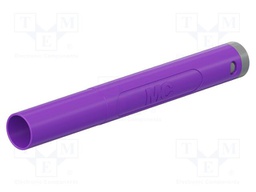 Connector: 4mm banana; plug; 19A; 1kV; violet; insulated; 1mm2