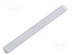 Profiles for LED modules; white; angular; white; L: 1m; aluminium