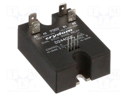 Relay: solid state; Ucntrl: 15÷32VDC; 40A; 24÷280VAC; double; IP00