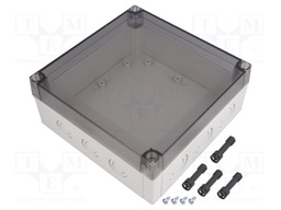 Enclosure: multipurpose; X: 180mm; Y: 180mm; Z: 75mm; MNX; grey; IK08