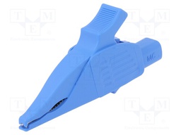 Crocodile clip; 32A; 1kVDC; blue; Grip capac: max.30mm