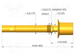 Test needle; screw-in
