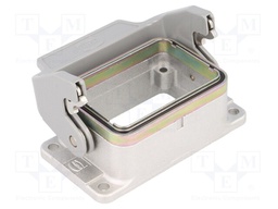 Enclosure: for rectangular connectors; Han; size 6B; with latch