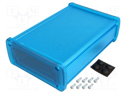 Enclosure: multipurpose; X: 115.1mm; Y: 169mm; Z: 51.6mm; blue