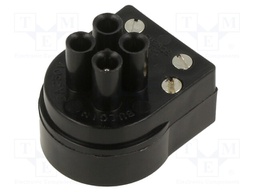 Connector: circular; plug; male; PIN: 3; nickel plated; for cable