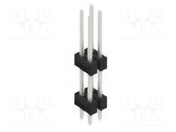 Connector: pin strips; pin header; male; PIN: 4; 2.54mm; THT; 2x2