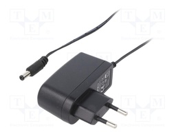 Power supply: switched-mode; constant voltage; 6VDC; 1A; 6W; plug