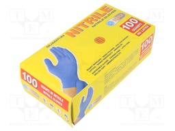 Protective gloves; Size: 10,XL; blue; nitryl; 100pcs.