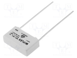 Capacitor: polypropylene; X2; 10nF; 15mm; ±10%; 18x5.5x10.5mm