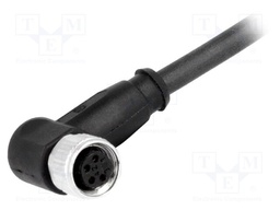 Connector: M8; female; PIN: 4; angled 90°; with lead; plug; 0.5m; TPU