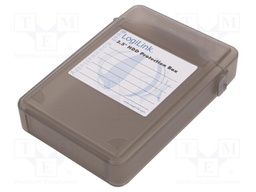 Hard discs housing: 3,5"; black; Enclos.mat: plastic
