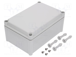 Enclosure: multipurpose; X: 188mm; Y: 278mm; Z: 130mm; SOLID; grey