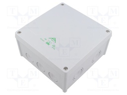 Enclosure: junction box; X: 152mm; Y: 152mm; Z: 80mm; IP66; grey; ABOX