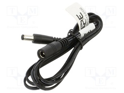 Cable; 2x0.52mm2; DC 5,5/2,5 plug,DC 5,5/2,5 socket; straight