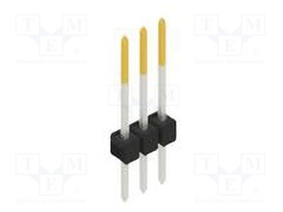 Connector: pin strips; pin header; male; PIN: 3; 2.54mm; THT; 1x3