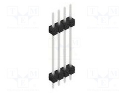 Connector: pin strips; pin header; male; PIN: 4; 2.54mm; THT; 1x4