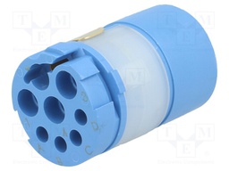 Connector: M23; contact insert; PIN: 8(4+4); male; for cable